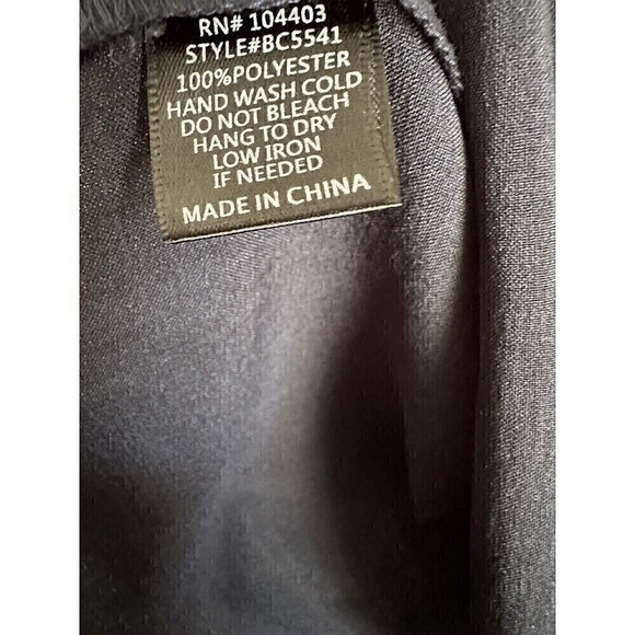 JOA Los Angeles Blouse Womens Size Medium Ruffle Trim Shoulder Cami Top Navy - Picture 4 of 4